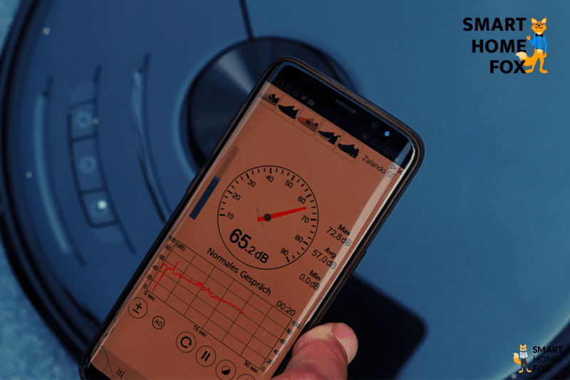 Testing noise level of a robot vacuum cleaner